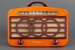 Rare Belletone 126 ’3-Ring’ Catalin Radio in Yellow + Maroon